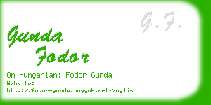 gunda fodor business card